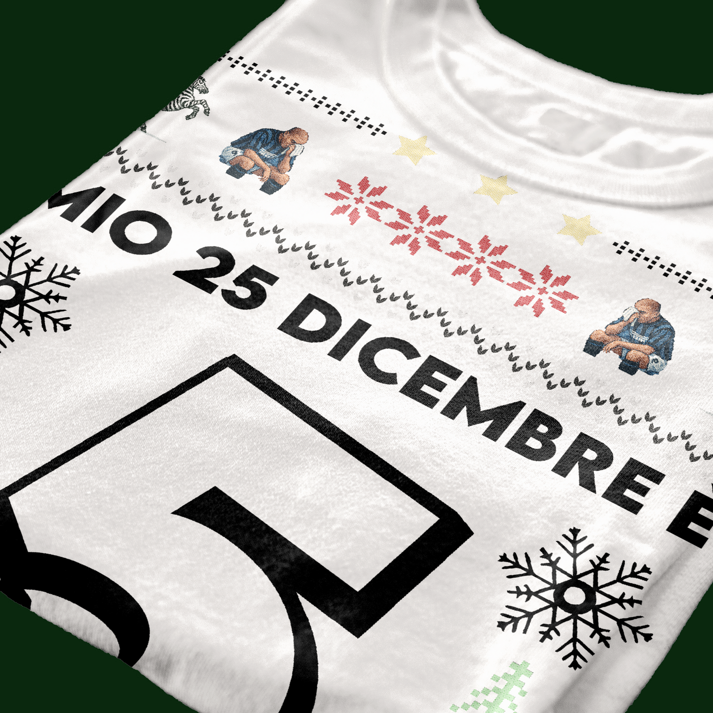 CUC T-Shirt IL MIO 25 DICEMBRE è IL 5 MAGGIO - natale sport sfottò tifo bianco nero #chooseurcolor