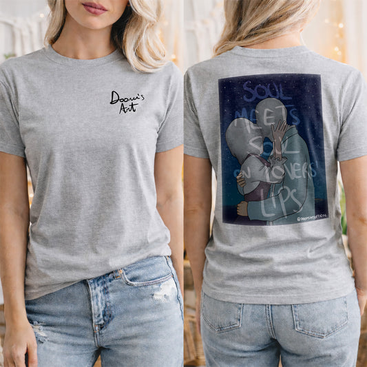 T-SHIRT SOULS Grigio fronte e retro #chooseurcolor