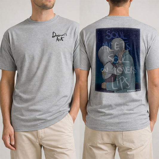 T-SHIRT SOULS Grigio fronte e retro #chooseurcolor