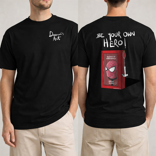 T-SHIRT MASK Break the glass stampa fronte e retro Nera#chooseurcolor