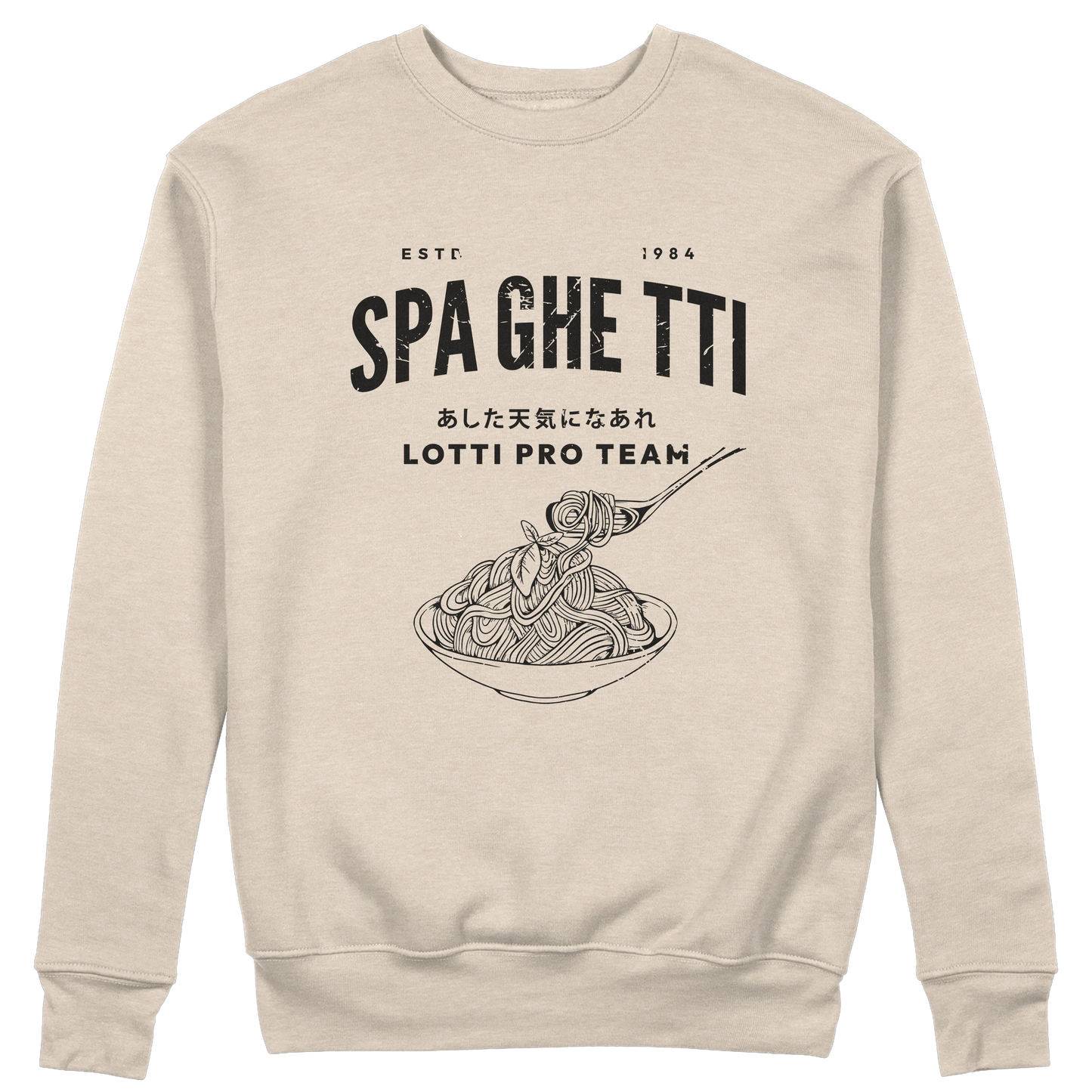 CUC GIROCOLLO SPAGHETTI TEAM - LOTTI - TUTTI IN CAMPO CON LOTTI -  Unisex ANIME MANGA #chooseurcolor