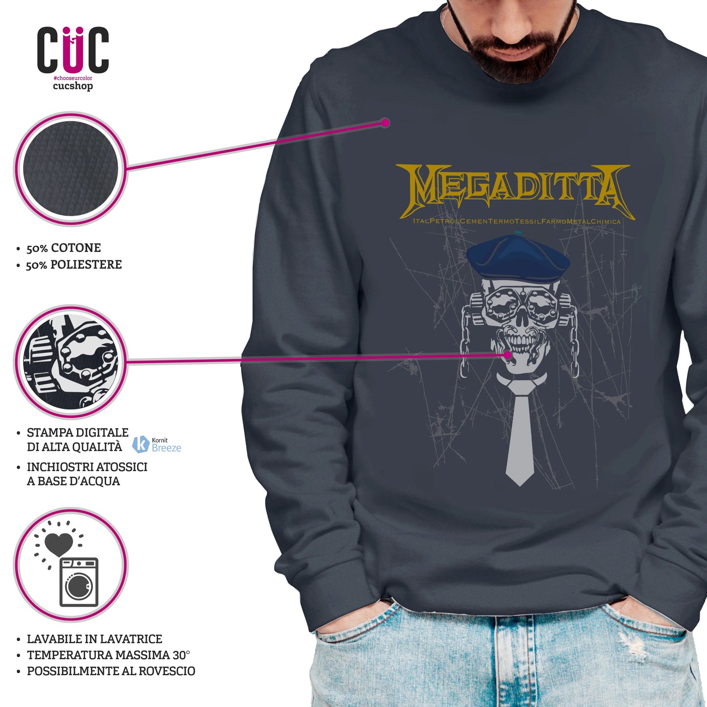 CUC GIROCOLLO MEGADITTA - Unisex - FILM - Divertente - #chooseurcolor