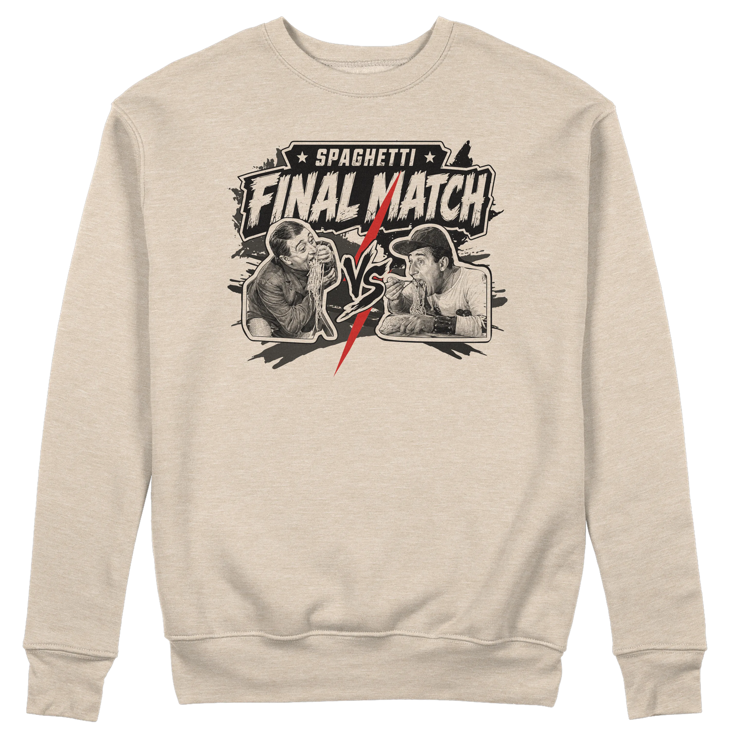 CUC GIROCOLLO SPAGHETTI THE FINAL MATCH - Unisex - FILM - PERSONAGGI FAMOSI - Divertente - Italian Style - #chooseurcolor