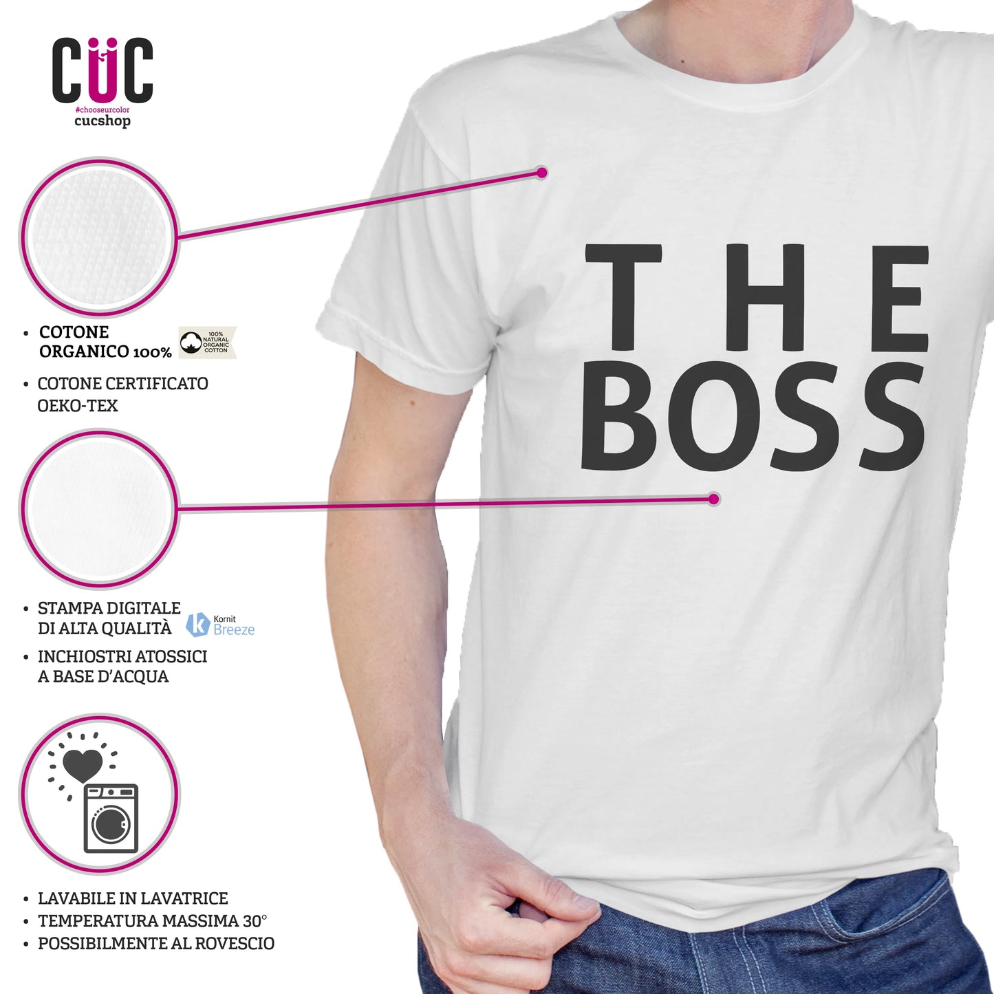 CUC T-SHIRT SAN VALENTINO THE BOSS - THE REAL BOSS - REGALO PER COPPIA - #chooseurcolor
