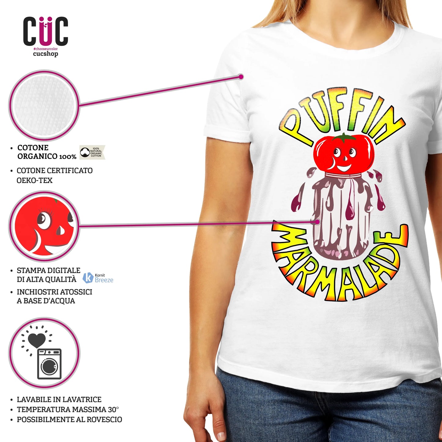 CUC T-SHIRT MARMELLATA PUFFIN - FILM - Chi trova un amico trova un tesoro - #chooseurcolor