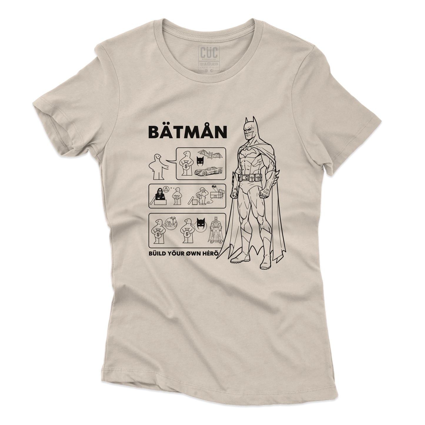 CUC T-SHIRT BATMAN BUILD YOUR HERO - FILM - Cult - Divertente - #chooseurcolor