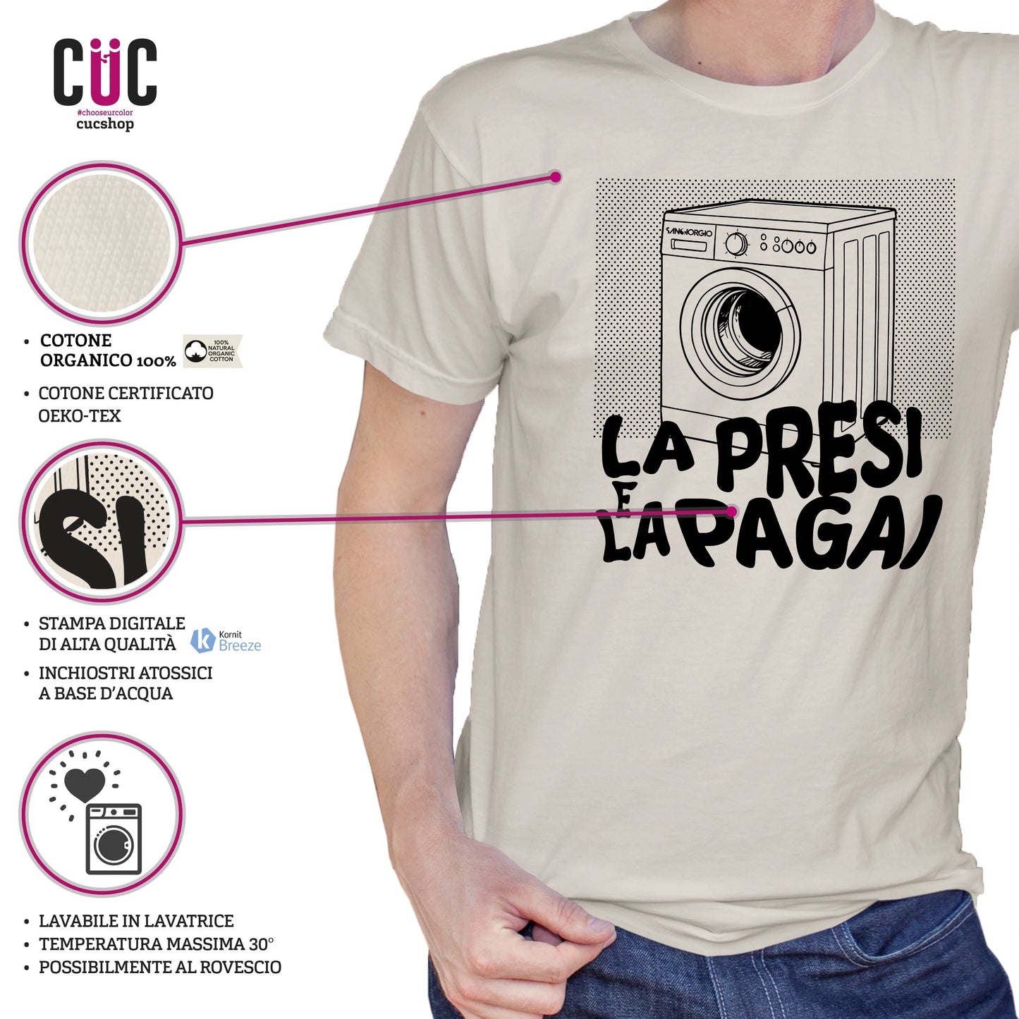 CUC T-SHIRT La Lavatrice - PERSONAGGI FAMOSI- scherzo telefonico - Mario Magnotta - #chooseurcolor