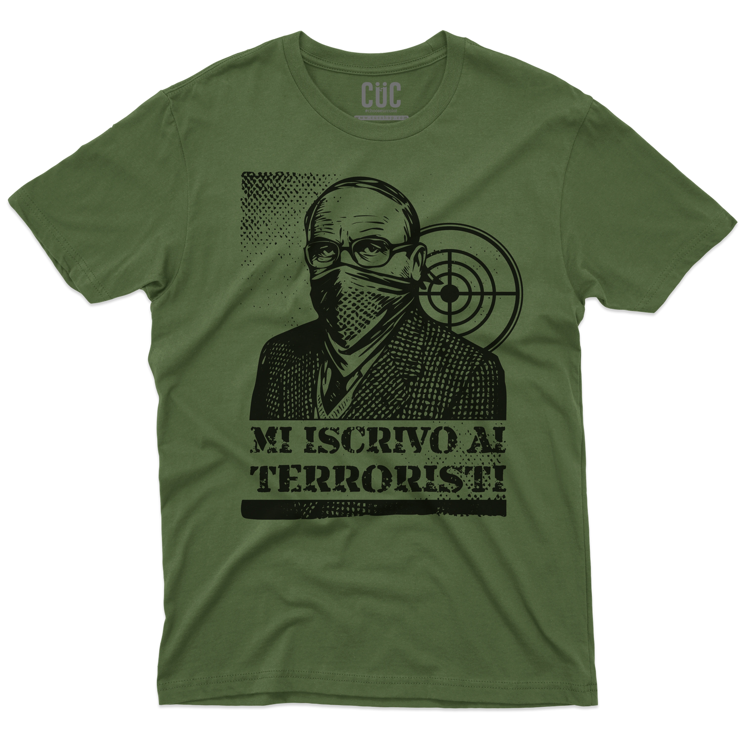 CUC T-SHIRT MI ISCRIVO AI TERRORISTI - PERSONAGGI FAMOSI - scherzo telefonico - Magnotta - La lavatrice - #chooseurcolor