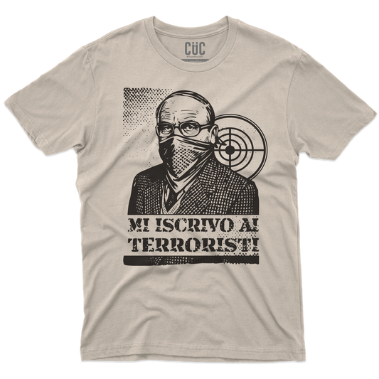 CUC T-SHIRT MI ISCRIVO AI TERRORISTI - PERSONAGGI FAMOSI - scherzo telefonico - Magnotta - La lavatrice -  #chooseurcolor