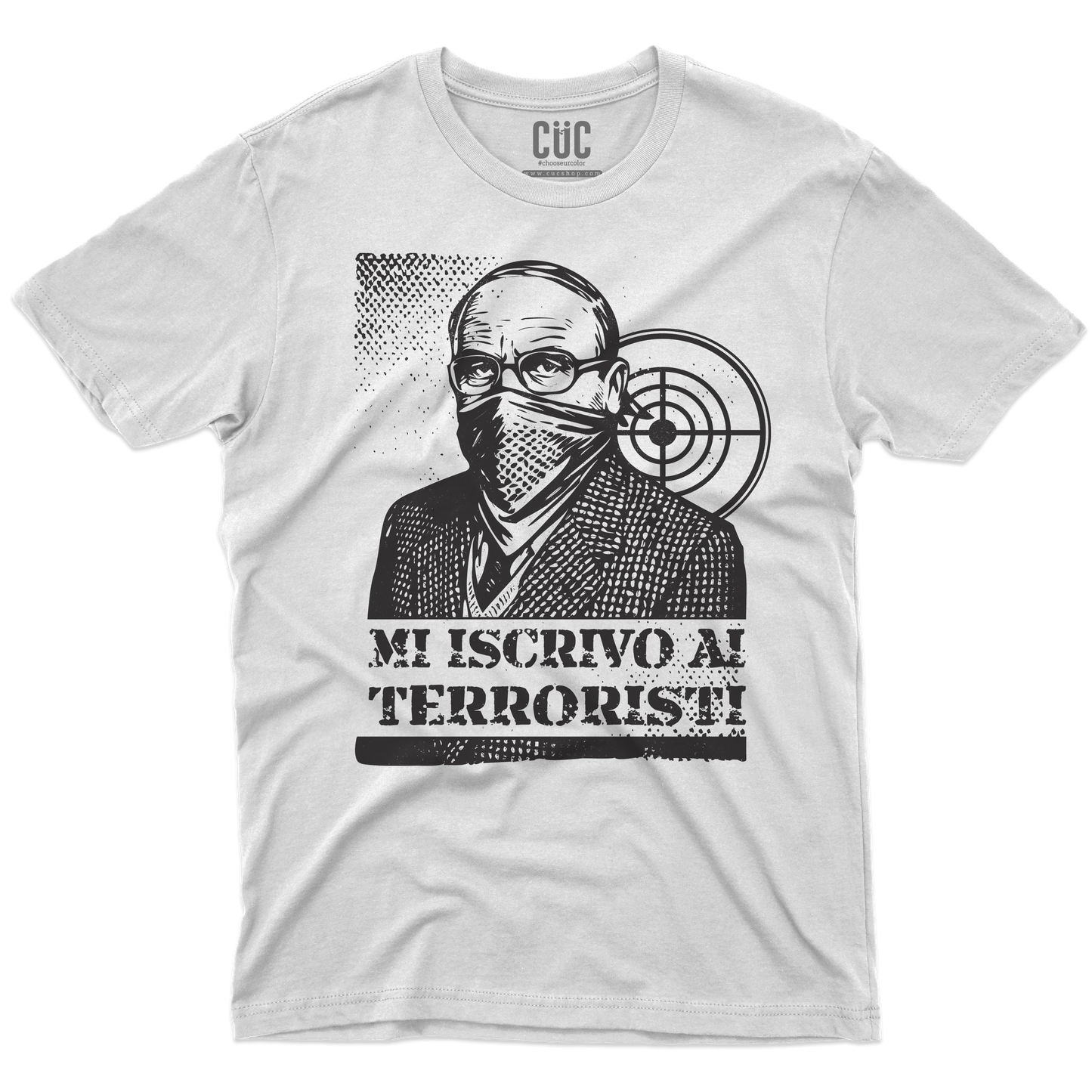 CUC T-SHIRT MI ISCRIVO AI TERRORISTI - PERSONAGGI FAMOSI - scherzo telefonico - Magnotta - La lavatrice - #chooseurcolor