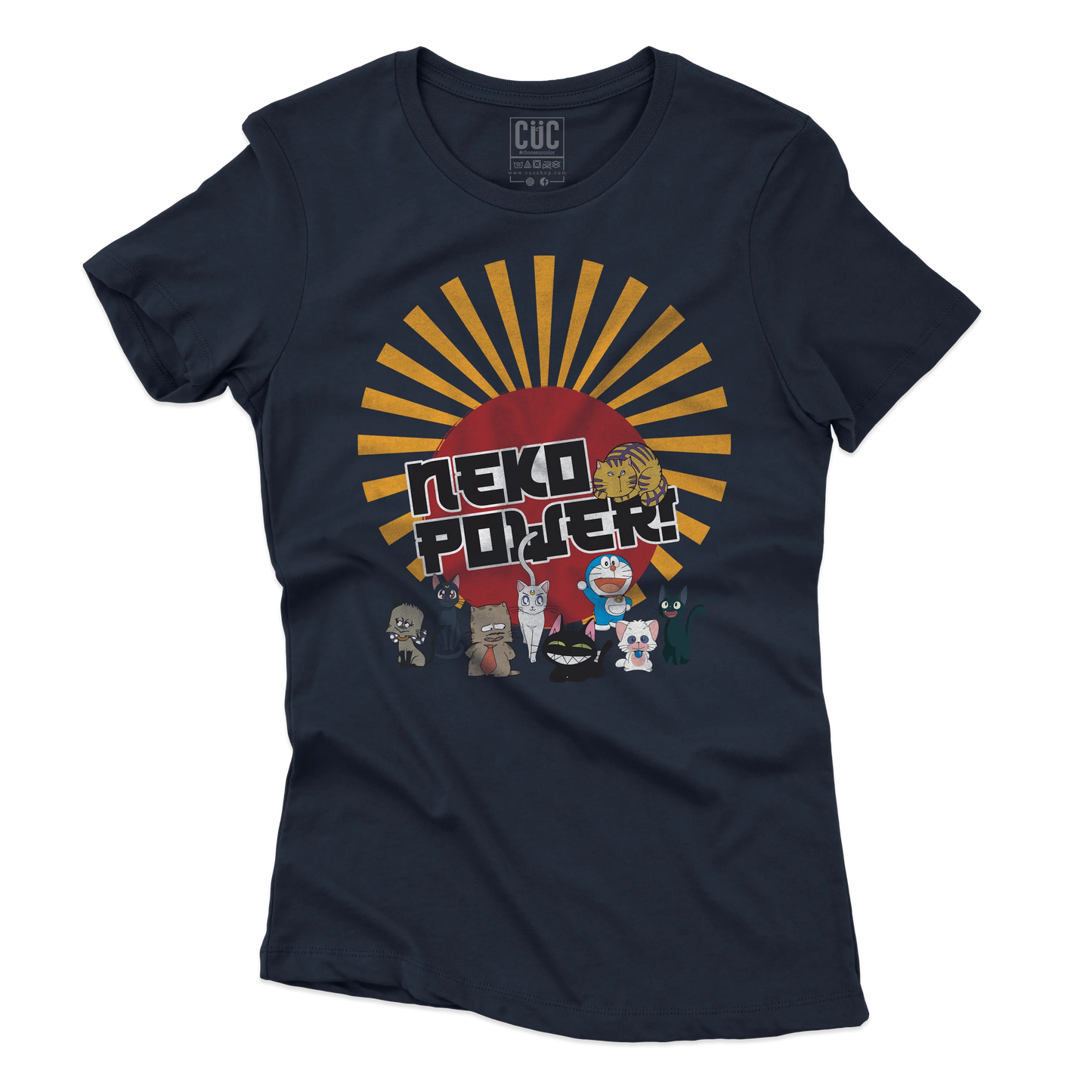 CUC T-SHIRT Neko Power - ANIME MANGA - Gatti Cartoni -  #chooseurcolor