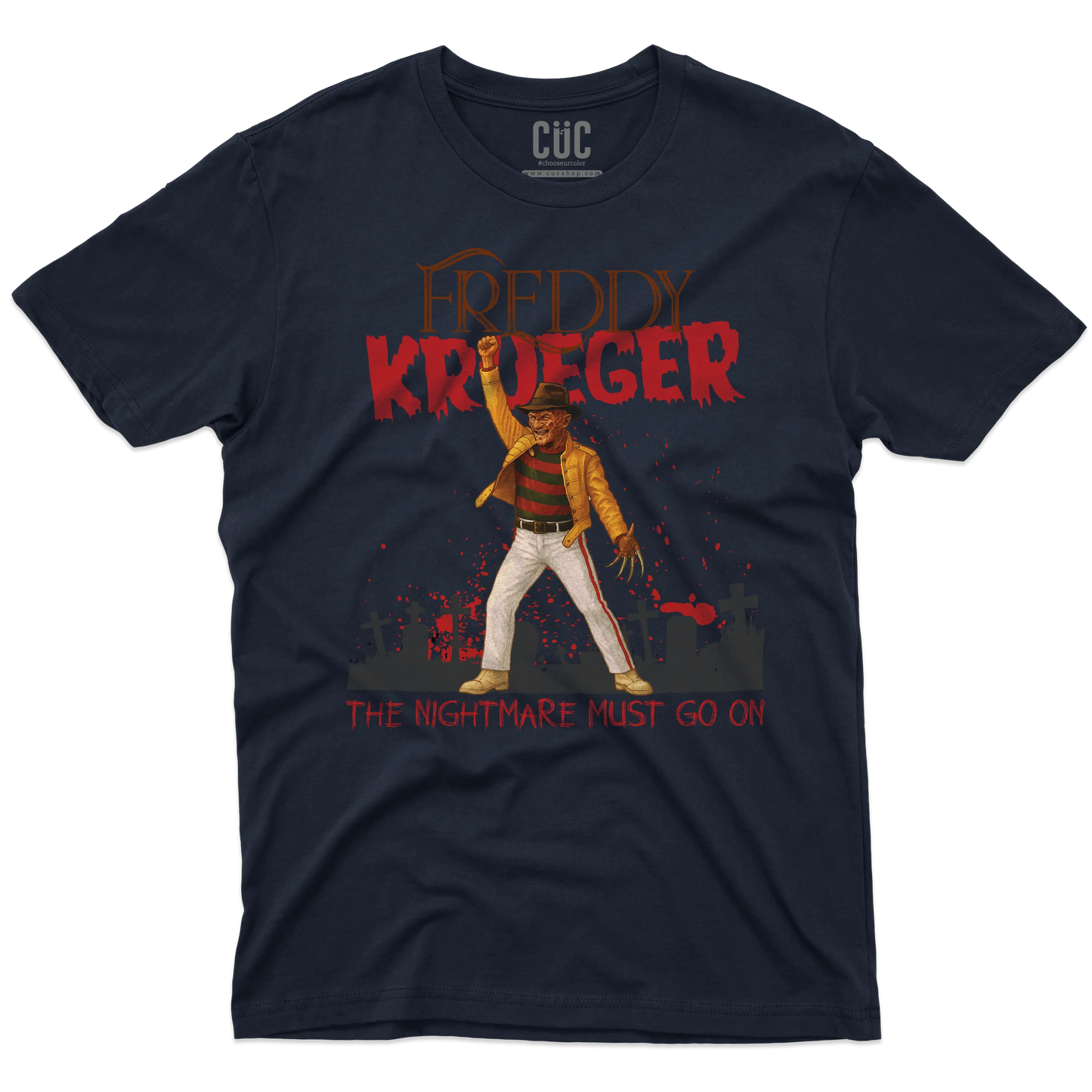 CUC T-SHIRT Freddy Krueger Mercury - FILM MUSICA - QUEEN -  #chooseurcolor