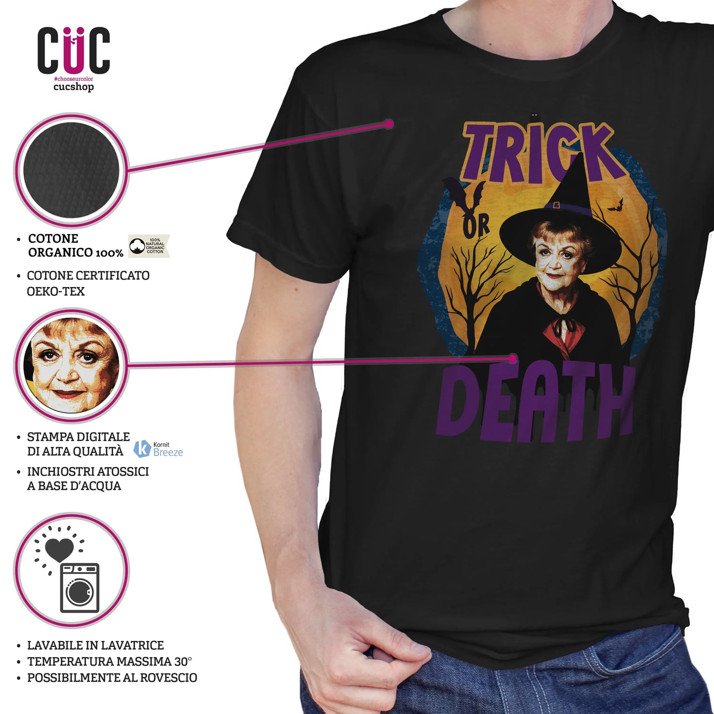 CUC T-SHIRT Trick or Death Jess - SERIE TV - Halloween - Divertente -  #chooseurcolor