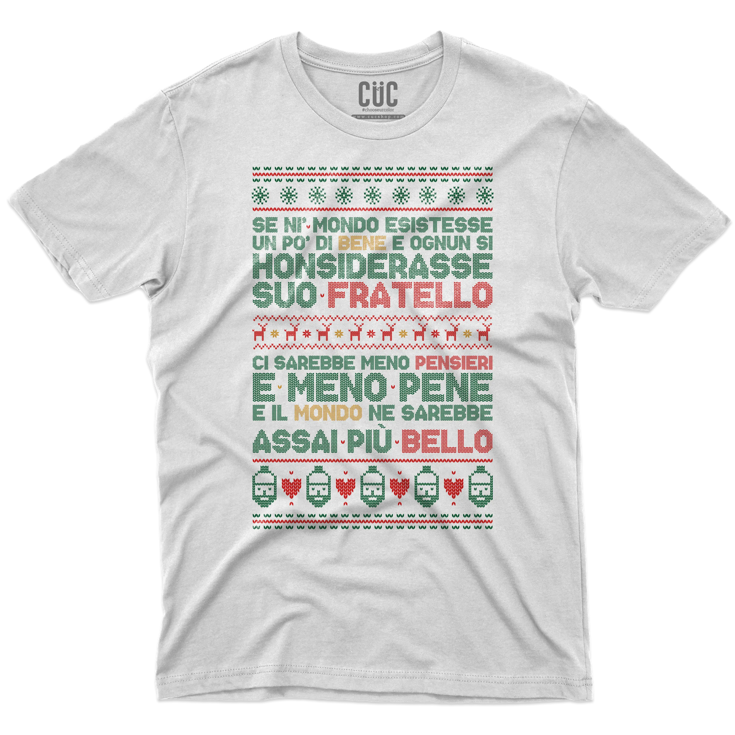 CUC T-SHIRT Poesia Natalizia - PERSONAGGI FAMOSI - Natale - Patchani -  #chooseurcolor