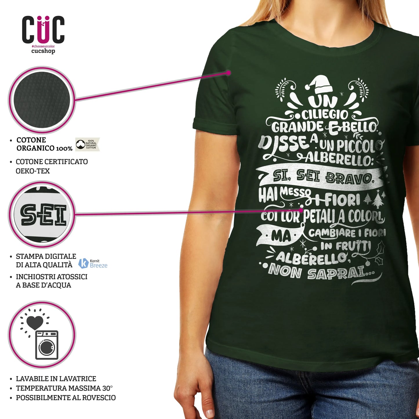 CUC T-SHIRT Poesia Natalizia Mariangela - FILM Fantozzi - Cult - #chooseurcolor