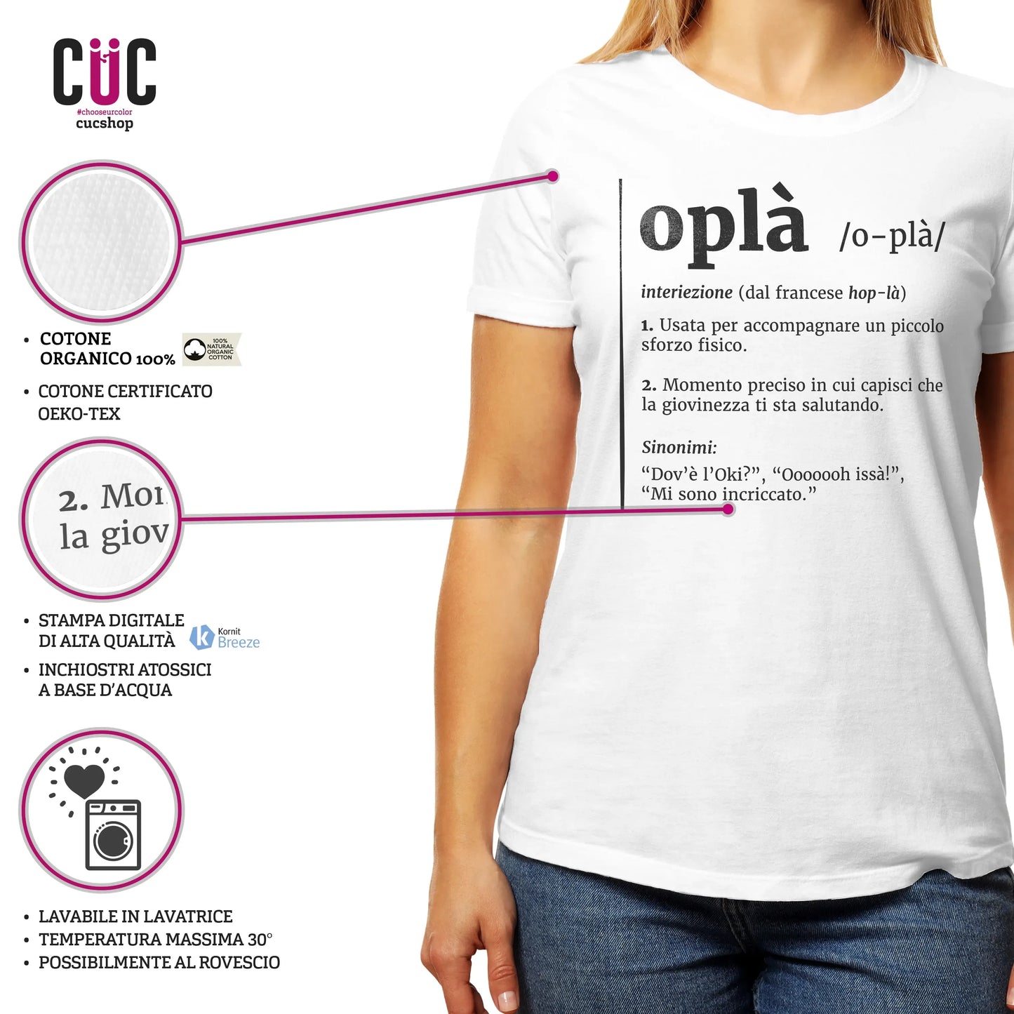 CUC T-SHIRT Oplà! - Definizione - Meme - Divertente - #chooseurcolor