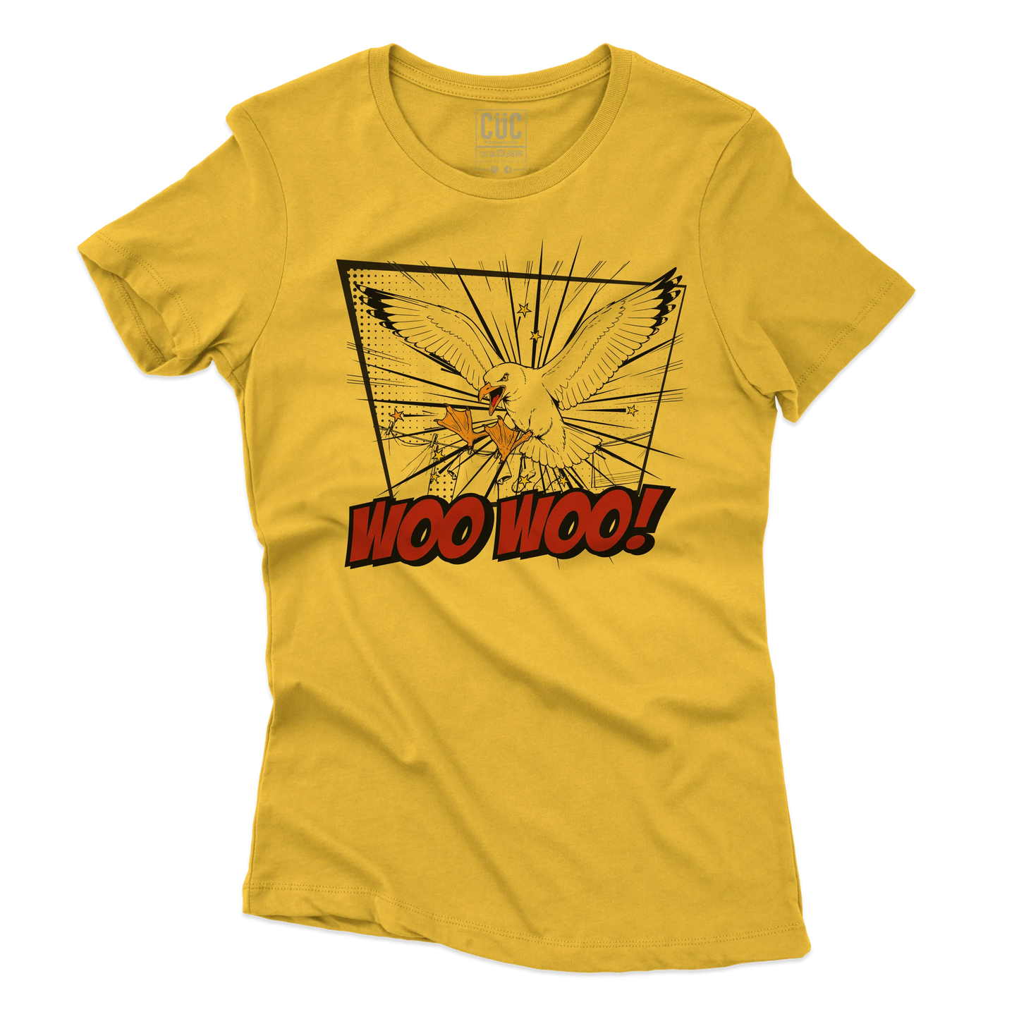 CUC T-SHIRT CON LE ZAMPE DAVANTI - PERSONAGGI FAMOSI - IL BECCO WOO WOO - Divertente - Gabbiani - #chooseurcolor