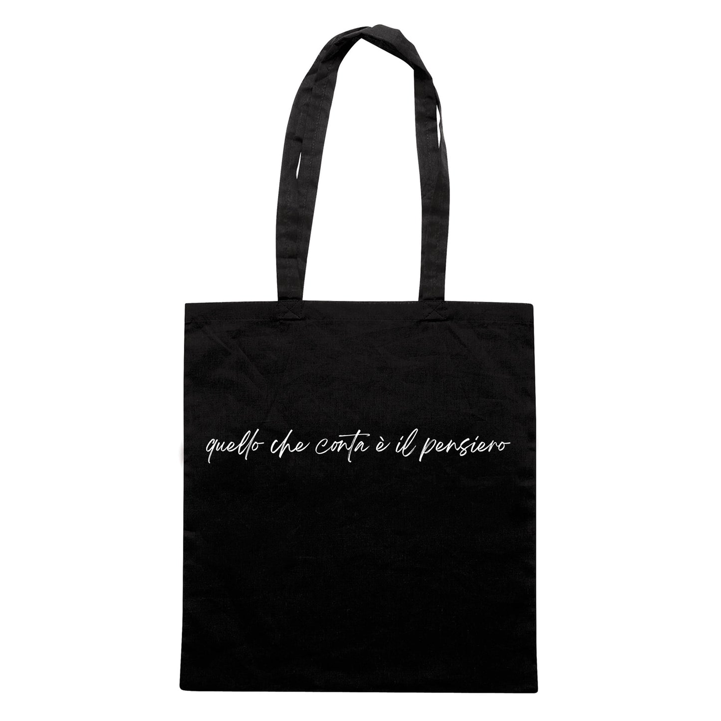 SHOPPER quello che conta è il pensiero divertente natale regalo simpatico Nera #chooseurcolor