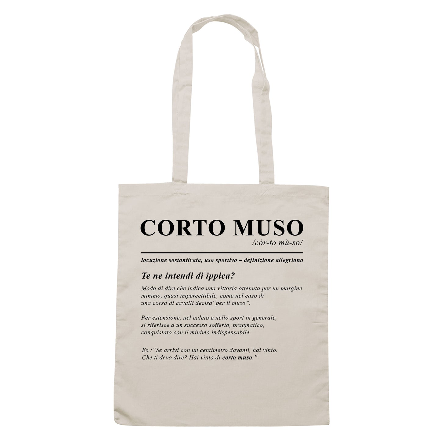 SHOPPER CORTO MUSO te ne intendi di Ippica Max Risultatisti Allegri Sabbia #chooseurcolor