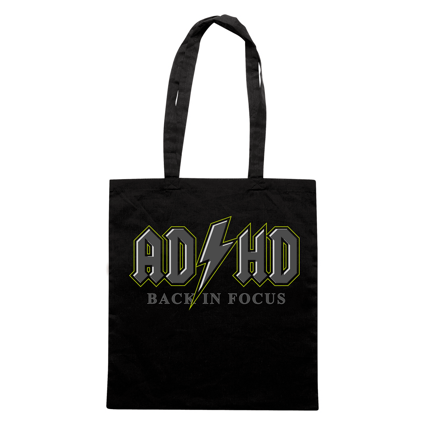 SHOPPER ADHD back in focus scritta simpatica Nera #chooseurcolor