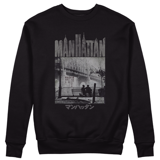 FELPA GIROCOLLO MANHATTAN film cult woody allen Nera #chooseurcolor