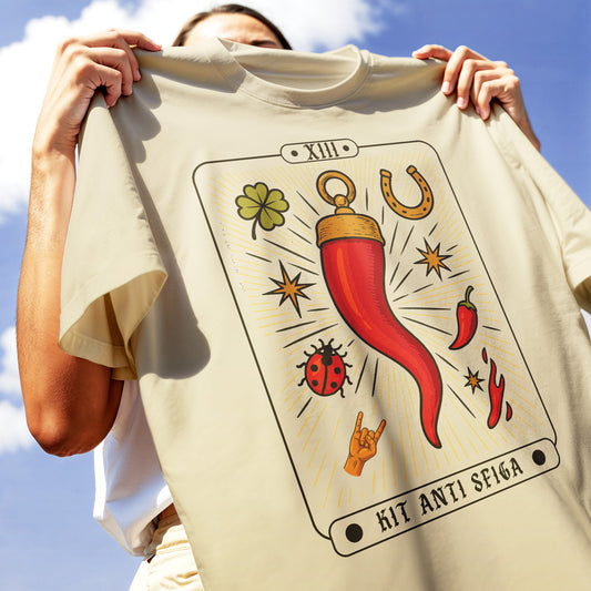 T-SHIRT KIT ANTI SFIGA fortuna sfortuna Tarocchi Sabbia #chooseurcolor