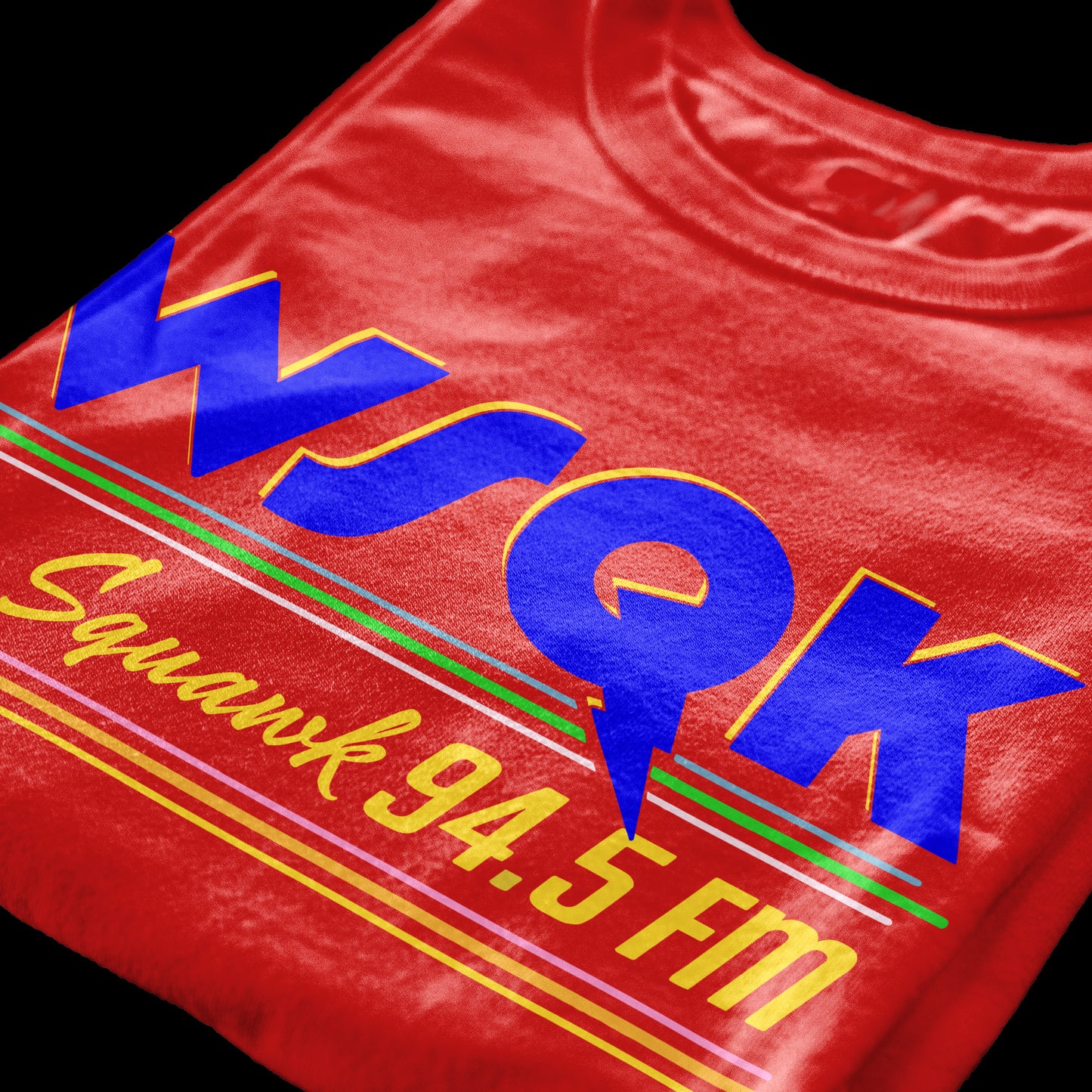T-SHIRT Radio Stranger WSQK anni 80 cult Rocking Robin Rossa #chooseurcolor