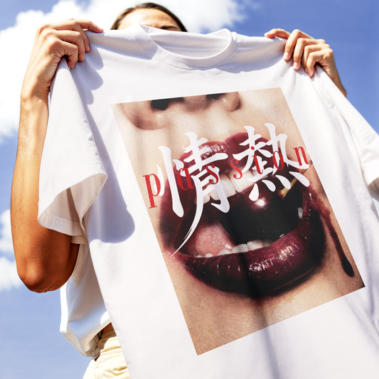 T-SHIRT PASSION maglia fotografica Passione love Bianca #chooseurcolor