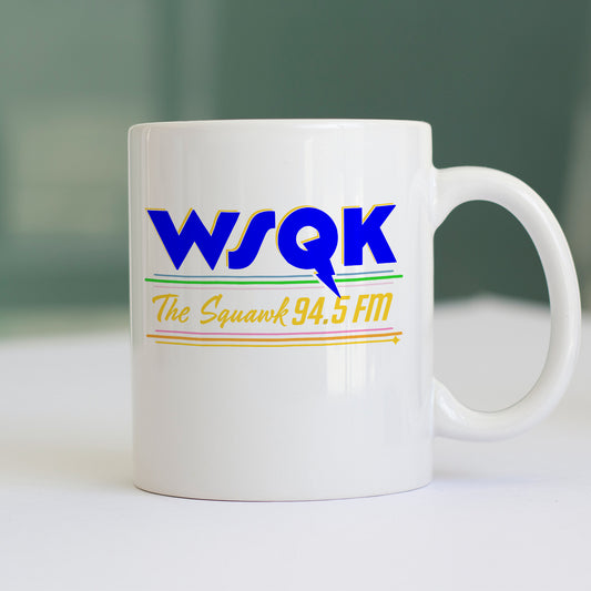 Tazza Radio Stranger WSQK anni 80 cult Rocking Robin Bianca #chooseurcolor