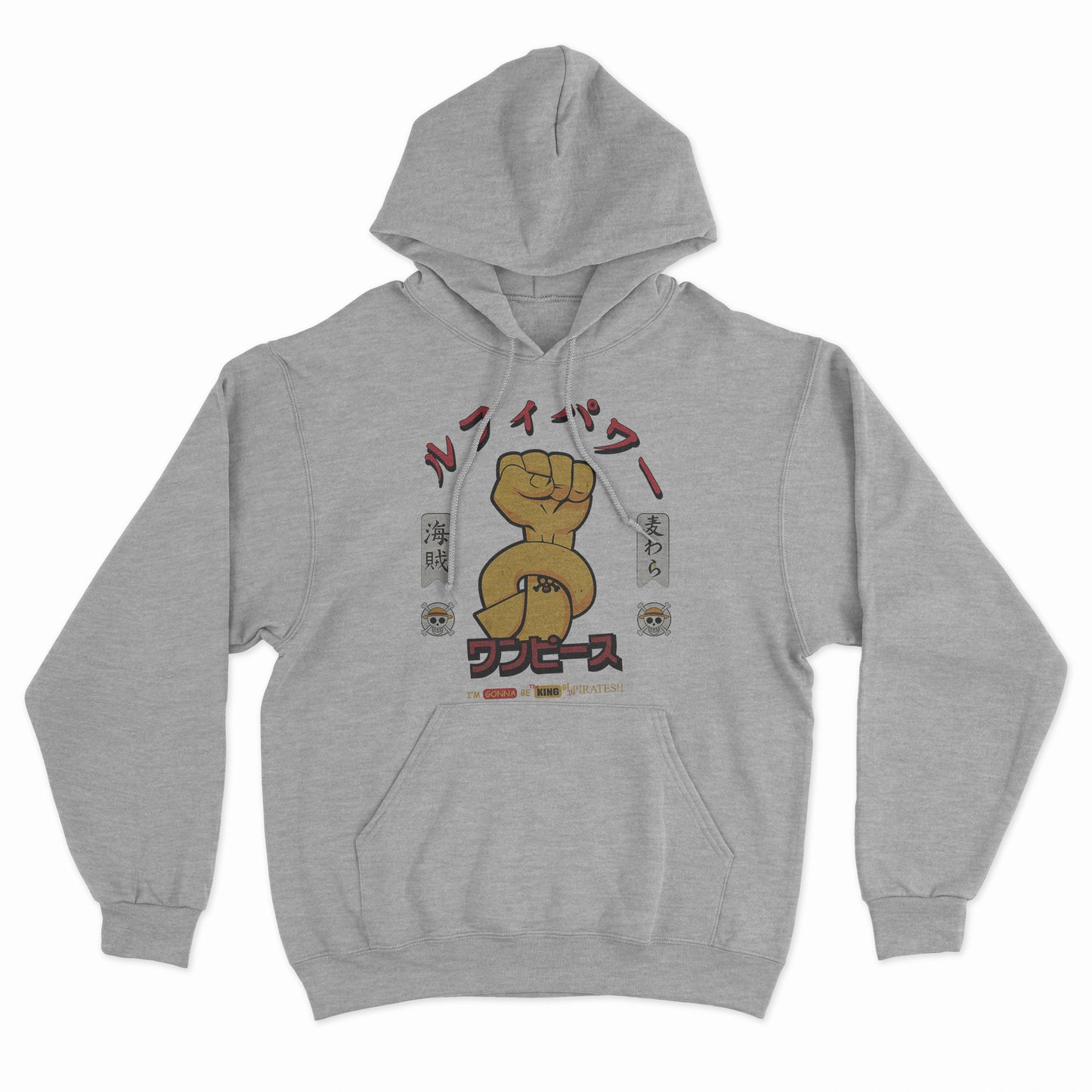 Felpa Cappuccio KING OF PIRATES - one piece - anime cartoon #chooseurcolor