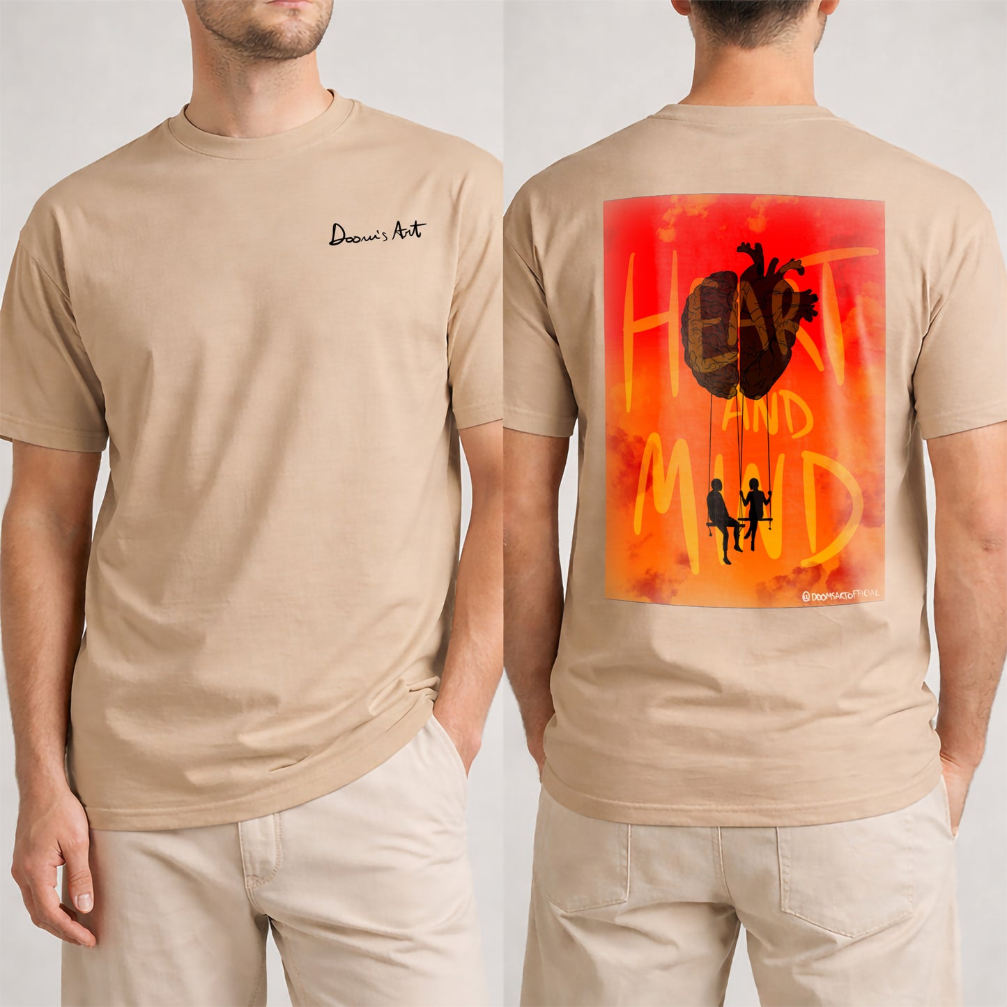 T-SHIRT HEART Sabbia #chooseurcolor