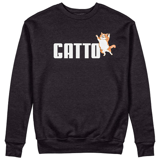 CUC Felpa Girocollo GATTO SPORTIVO Divertente