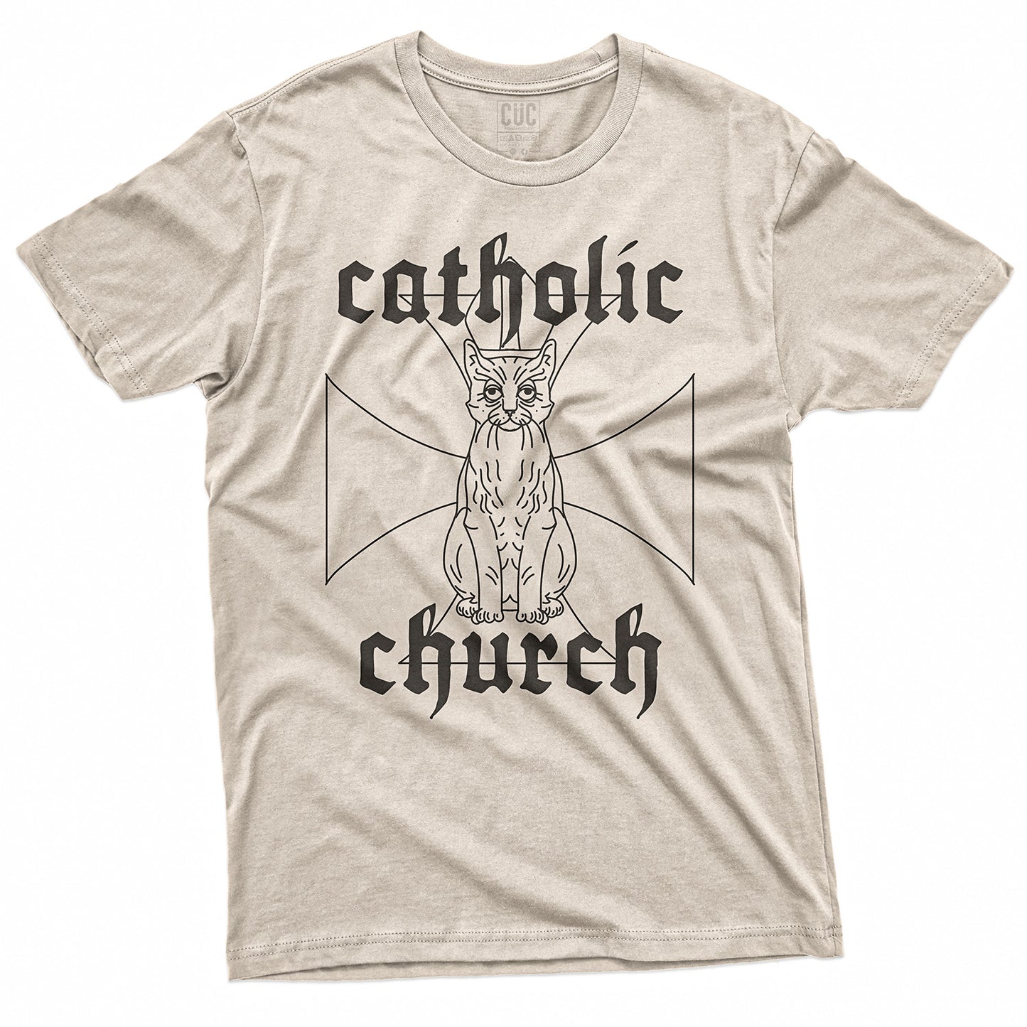 CUC T-Shirt CAT HOLIC CHURCH - Gatti - divertente #chooseurcolor