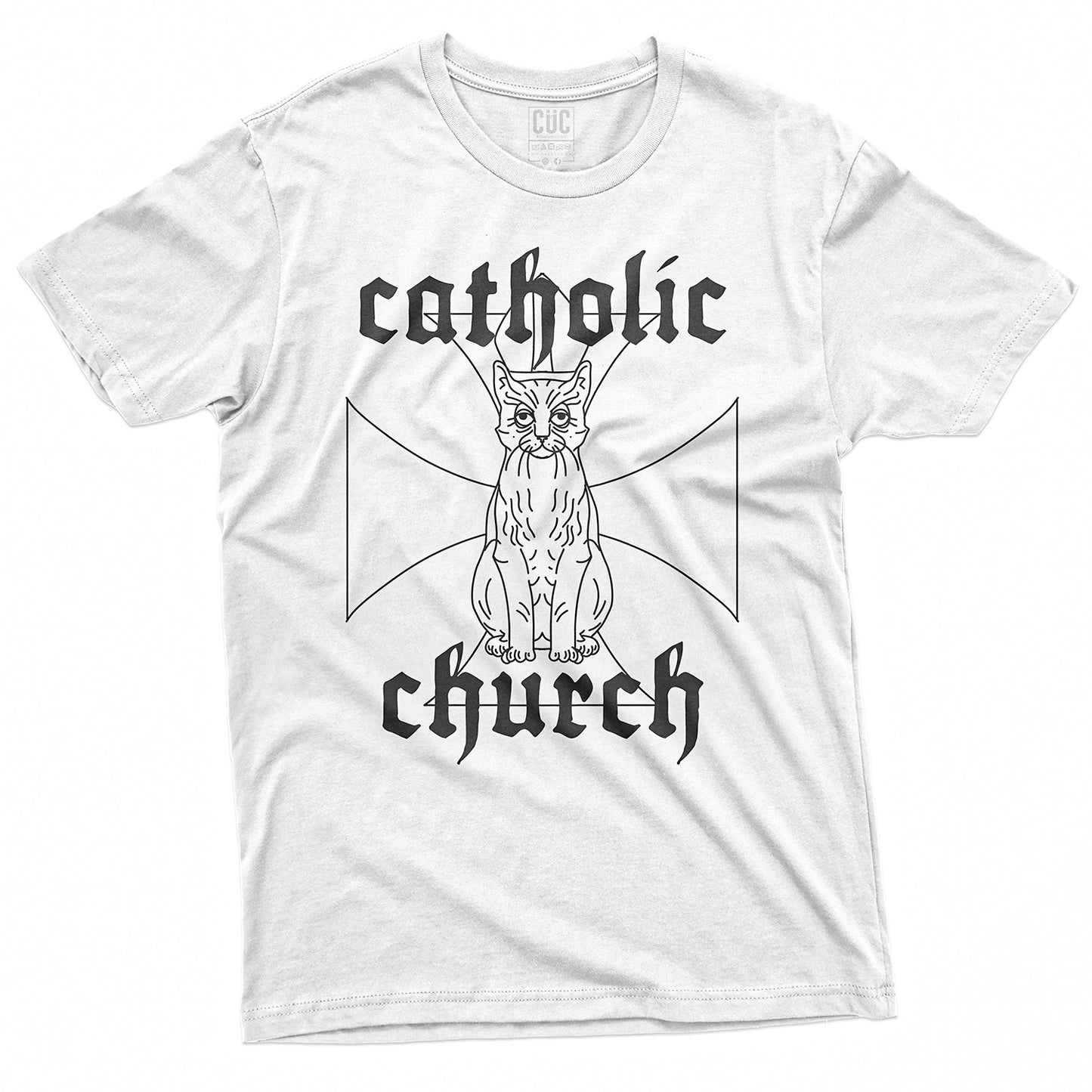 CUC T-Shirt CAT HOLIC CHURCH - Gatti - divertente #chooseurcolor