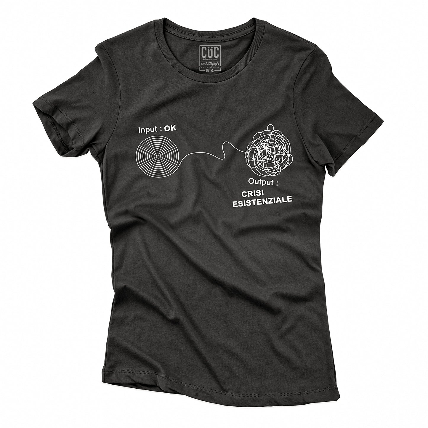 T-SHIRT CUC CRISI ESISTENZIALE - Divertente - Overthinking #chooseurcolor