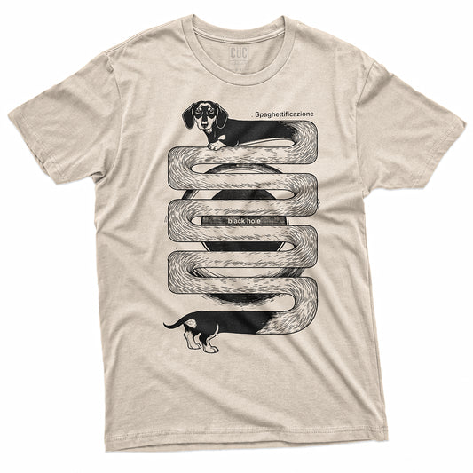 T-SHIRT CUC SPAGHETTIFICAZIONE BASSOTTO - Divertente - La fisica che ce piace #chooseurcolor