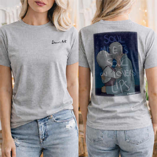 T-SHIRT SOULS Grigio fronte e retro #chooseurcolor