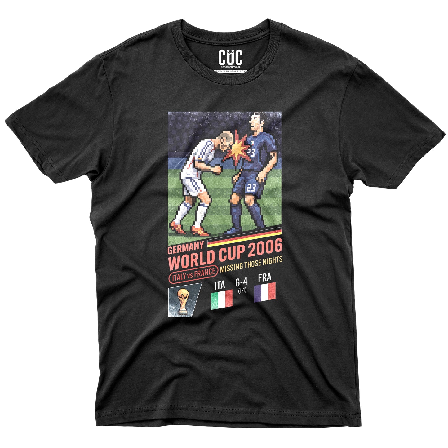 CUC T-Shirt ITA-FRA 6-4 - old good Memories - calcio Mondiali #chooseurcolor