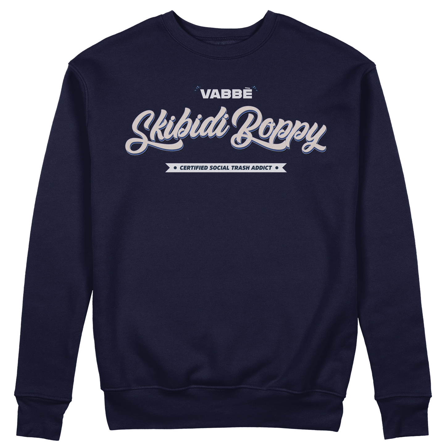 Felpa Girocollo unisex SKIDIBIPOPPY - meme social forza napoli Nera #chooseurcolor