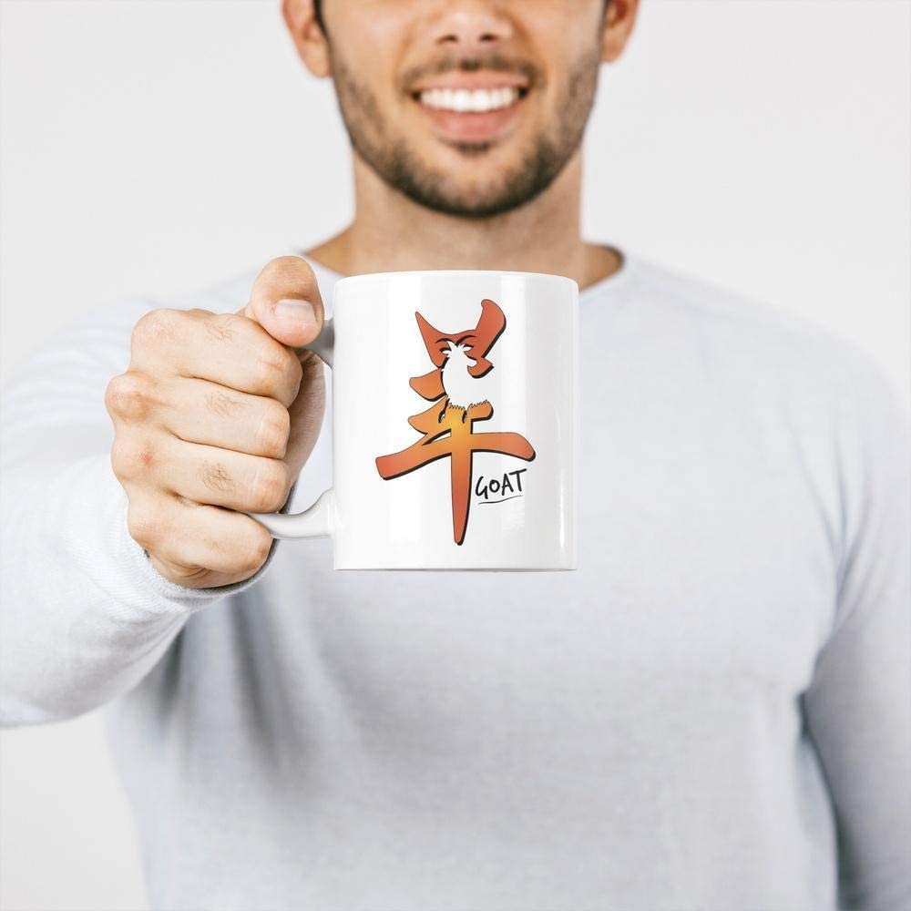 Rosy Brown Tazza segni zodiacali Cinesi Anno della Capra - Choose ur Color Cuc shop