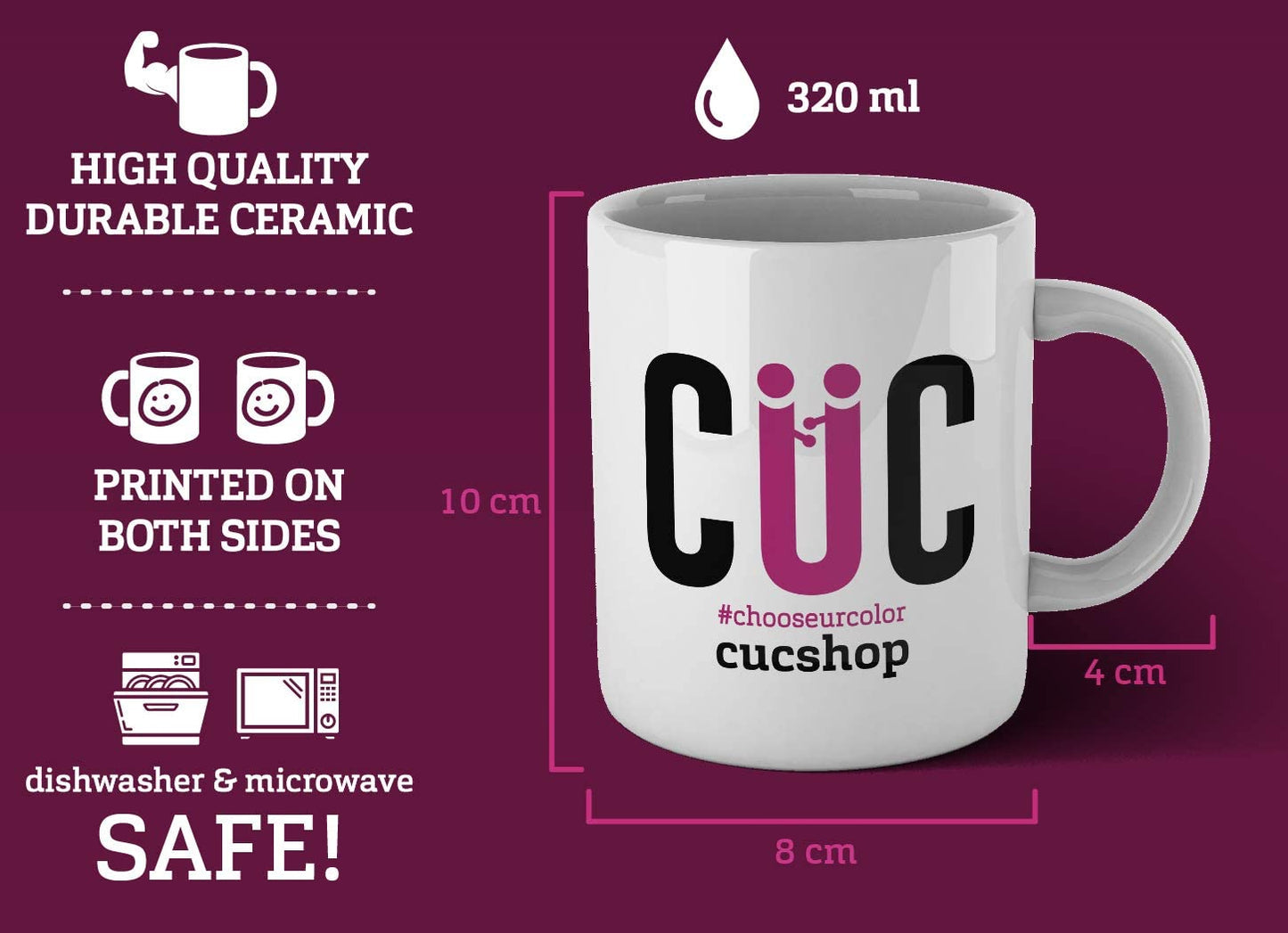 Maroon Tazza Natalizia Omino di Marzapane - Choose ur Color Cuc shop