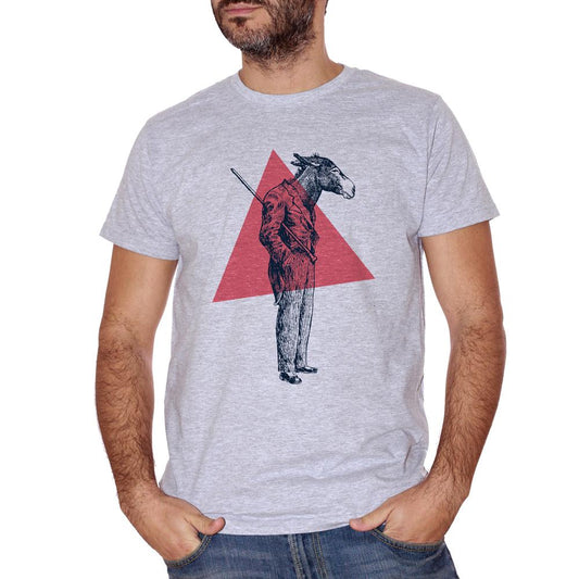 Gray T-Shirt Antropomorphic Animals Donkey - SOCIAL Choose ur color CucShop