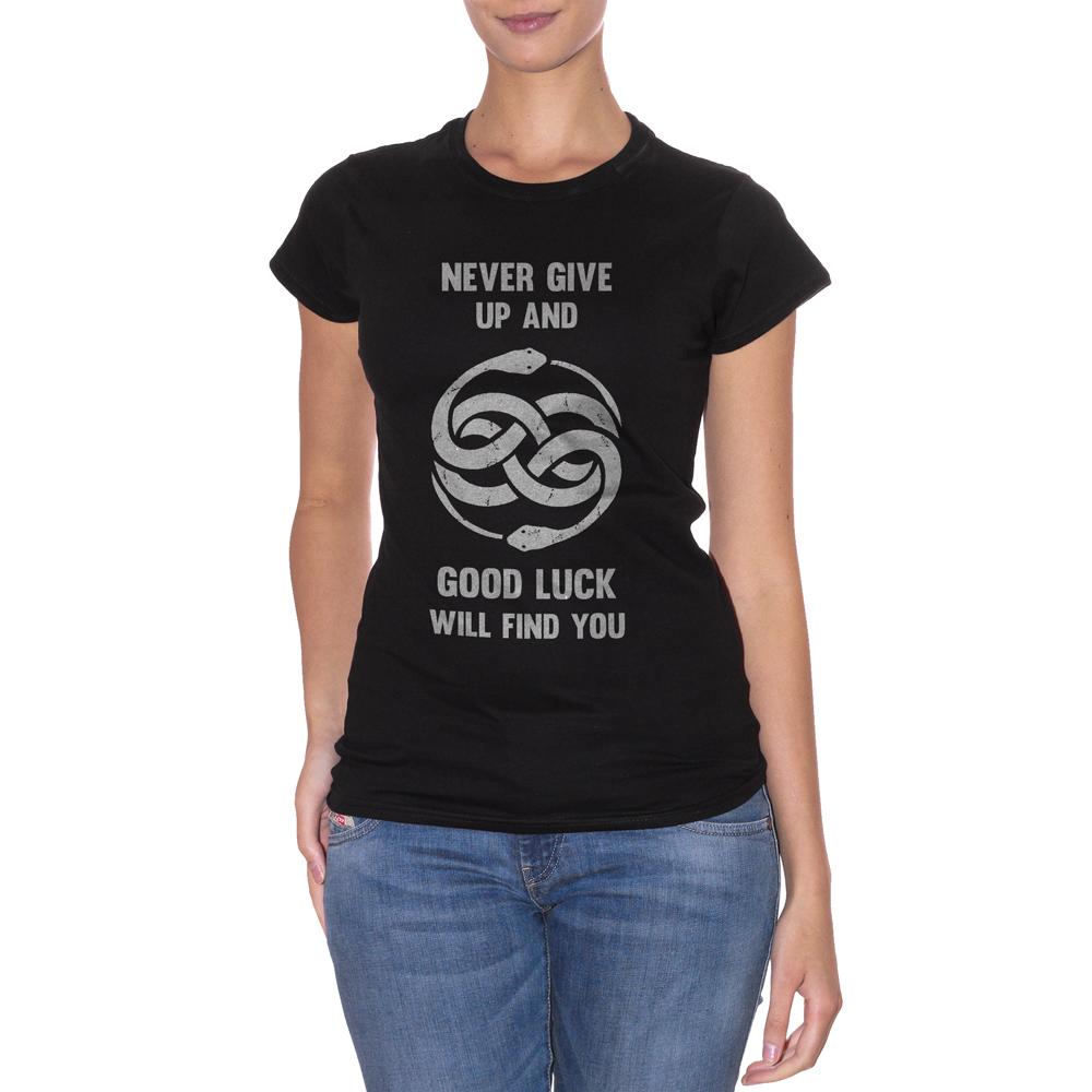 Black T-Shirt La Storia Infinita Never Give Up - FILM Choose ur color CucShop
