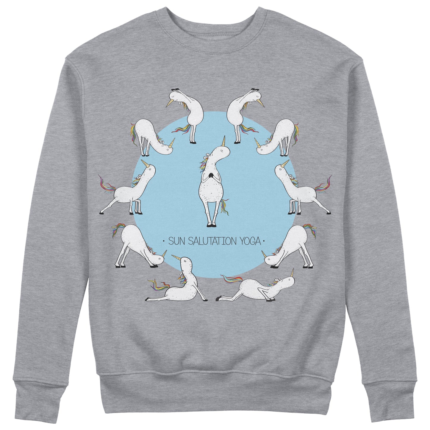 CUC Felpa Girocollo -UNICORNO YOGA- Unisex #chooseurcolor - CUC chooseurcolor