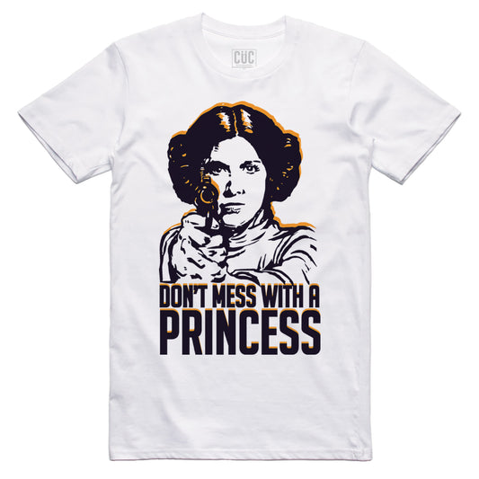 T-Shirt Cuc Don't mess with a princess - Leia - Principessa Leila #chooseurcolor - CUC chooseurcolor