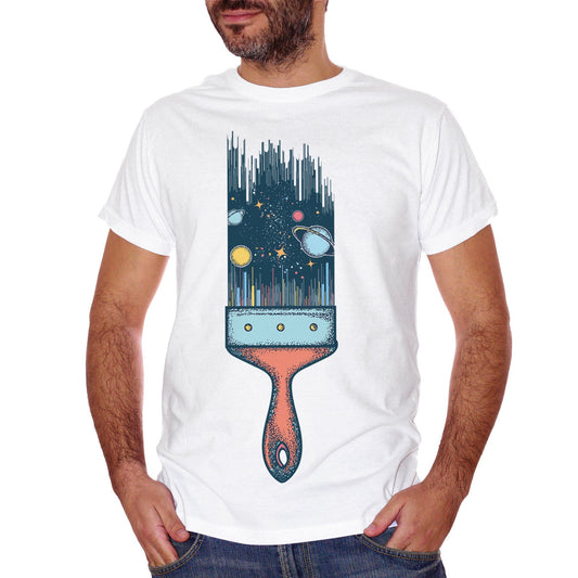 Dark Slate Gray T-Shirt Space Brush | Universe Paint | Dipingere Lo Spazio | Pennello Dell' Universo | Maglia Divertente Idea Regalo Strana E Unica | Choose Ur Color - DIVERTENTE CucShop