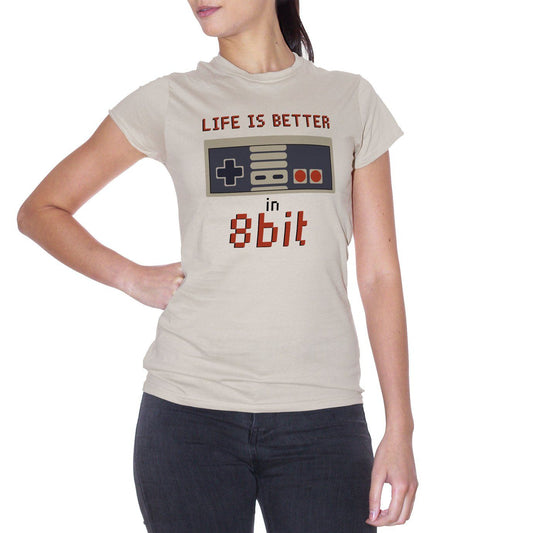 Gray T-Shirt Life is Better in 8 Bit - Choose ur Color Cuc Shop