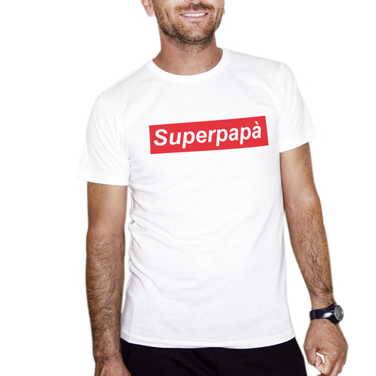 Maroon T-Shirt Divertente Festa del Papà - Superpapa - Father's Day - Chooseurcolor CucShop