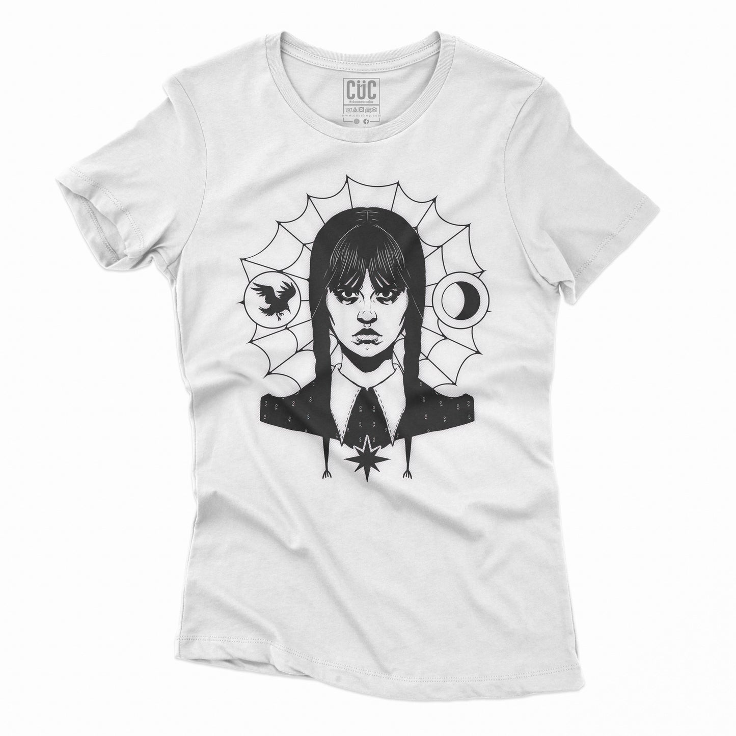CUC T-Shirt MERCOLEDì NEVERMORE - WEDNESDAY - ADDAMS - #chooseurcolor - CUC chooseurcolor