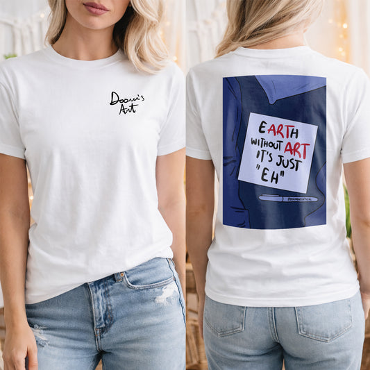 T-SHIRT EARTH without ART - Bianca Fronte e Retro #chooseurcolor (Copia)